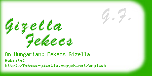 gizella fekecs business card